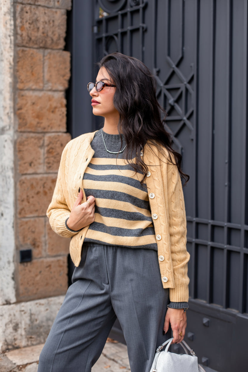 BARBOUR Cardigan Autunno/Inverno Lana